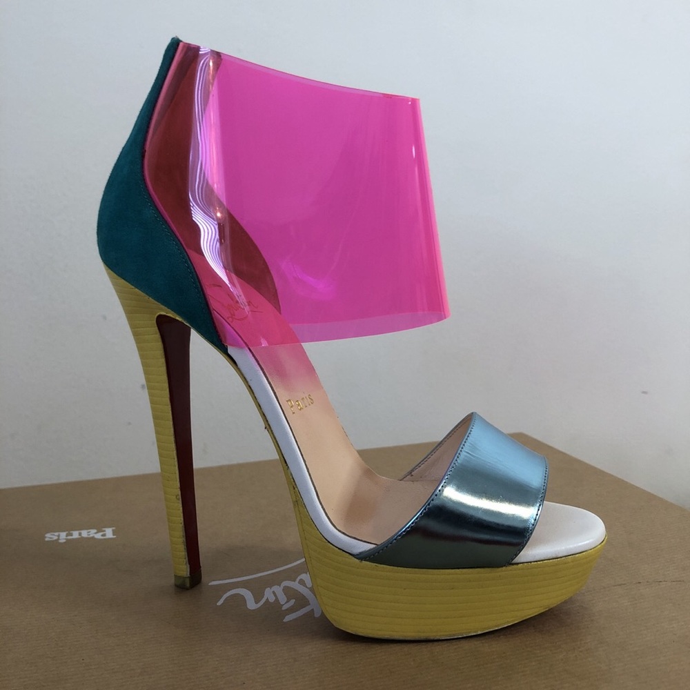 Christian Louboutin Neon Platform Sandal - Picture 3 of 4